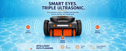 iQuavia Cordless Robotic Pool Cleaner with Signal Buoy, Underwater Direct Control, App & Remote Control Pool Cleaner Robot, Pool Vacuum Robot for Inground and Above Ground Pools, Floor Wall Waterline