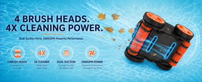 iQuavia Cordless Robotic Pool Cleaner with Signal Buoy, Underwater Direct Control, App & Remote Control Pool Cleaner Robot, Pool Vacuum Robot for Inground and Above Ground Pools, Floor Wall Waterline