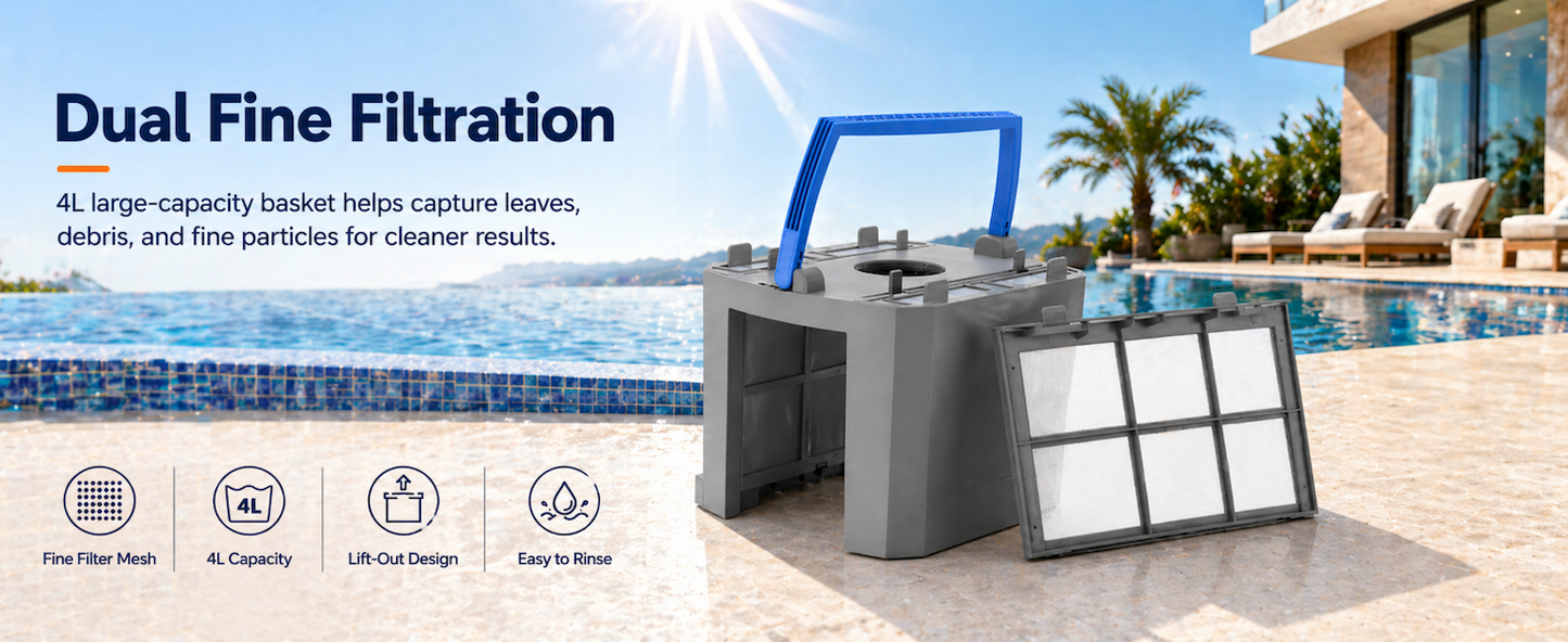 iQuavia Cordless Robotic Pool Cleaner with Signal Buoy, Underwater Direct Control, App & Remote Control Pool Cleaner Robot, Pool Vacuum Robot for Inground and Above Ground Pools, Floor Wall Waterline