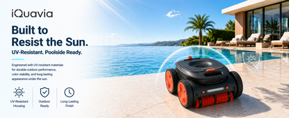 iQuavia Cordless Robotic Pool Cleaner with Signal Buoy, Underwater Direct Control, App & Remote Control Pool Cleaner Robot, Pool Vacuum Robot for Inground and Above Ground Pools, Floor Wall Waterline