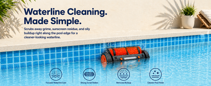 iQuavia Cordless Robotic Pool Cleaner with Signal Buoy, Underwater Direct Control, App & Remote Control Pool Cleaner Robot, Pool Vacuum Robot for Inground and Above Ground Pools, Floor Wall Waterline