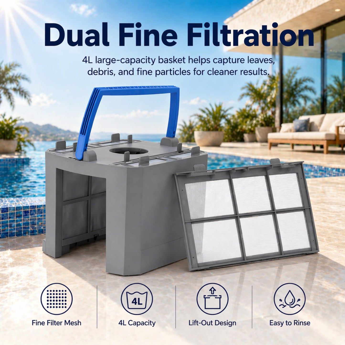 iQuavia Cordless Robotic Pool Cleaner with Signal Buoy, Underwater Direct Control, App & Remote Control Pool Cleaner Robot, Pool Vacuum Robot for Inground and Above Ground Pools, Floor Wall Waterline